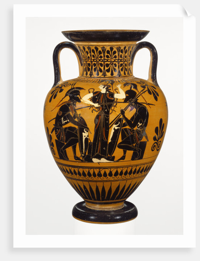 Athenian Attic black-figure neck amphora, attributed to the Leagros group, with Ajax and Achilles, c.510 BC by Greek school