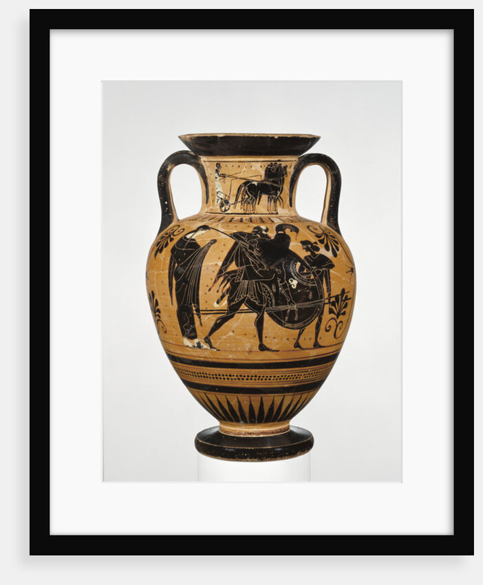 Athenian Attic black-figure neck amphora showing the sack of Troy c.510 BC by Greek school