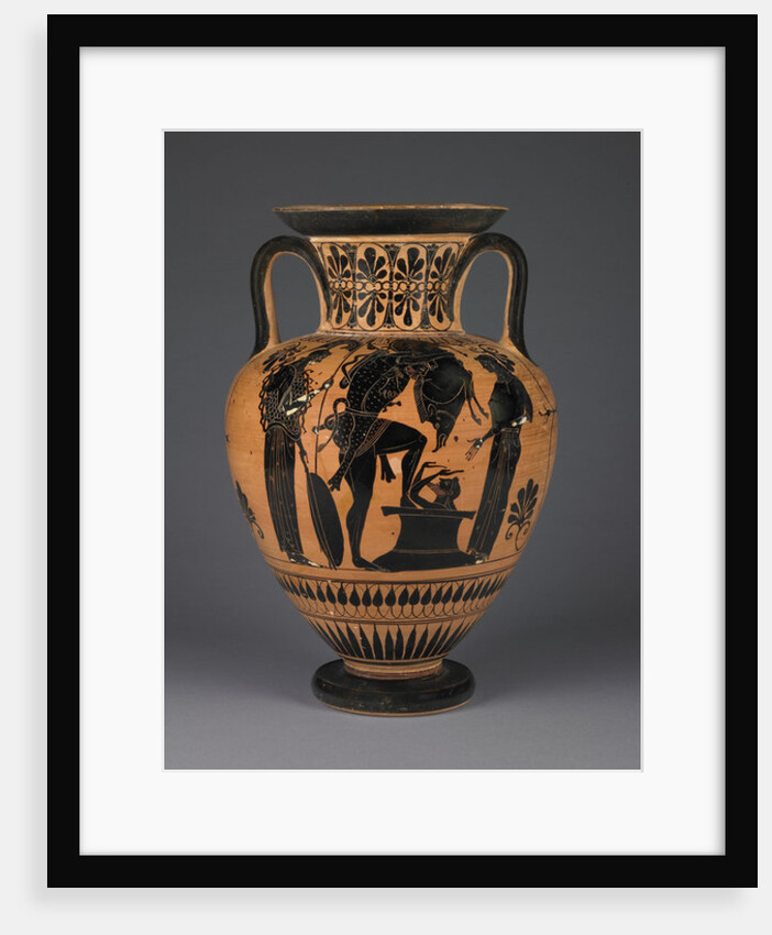 Athenian Attic black-figure amphora with Heracles carrying the Erymanthean boar, c.510 BC by Greek school