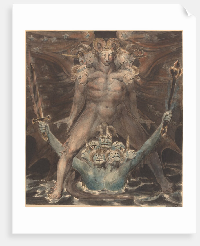 The Great Red Dragon and the Beast from the Sea, c.1805 by William Blake