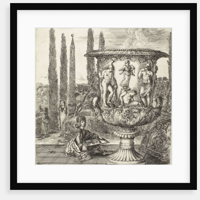 The Young Cosimo III de Medici drawing the Medici vase, 1656 by Stefano della Bella
