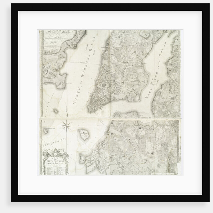 Plan of the city of New York in North America surveyed in the years 1766 & 1767 published in Faden's Atlas, 1776 by William Faden