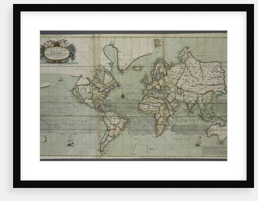 A new and correct map of the world from an atlas of the sea, 1707 by English School