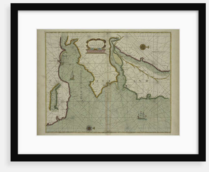 A chart of the East coast of Scotland by English School