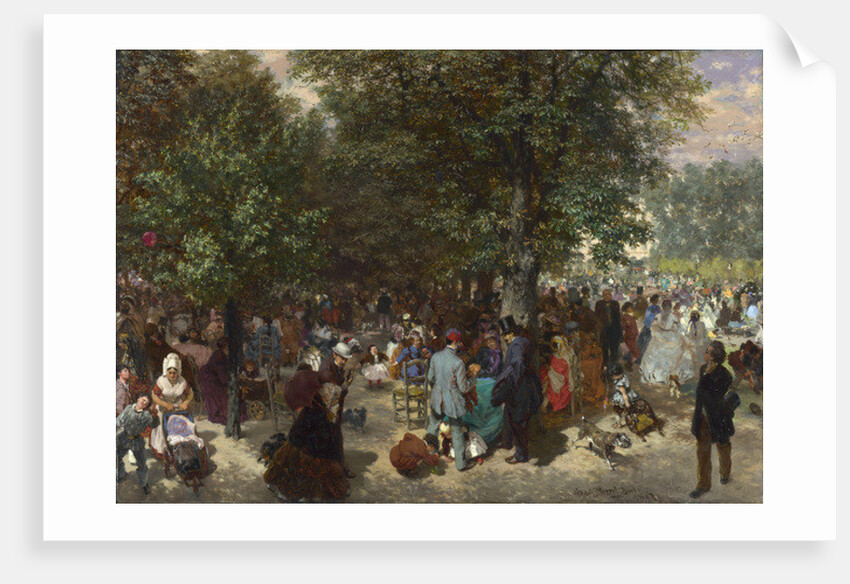 Afternoon in the Tuileries Gardens, 1867 by Adolph Friedrich Erdmann von Menzel