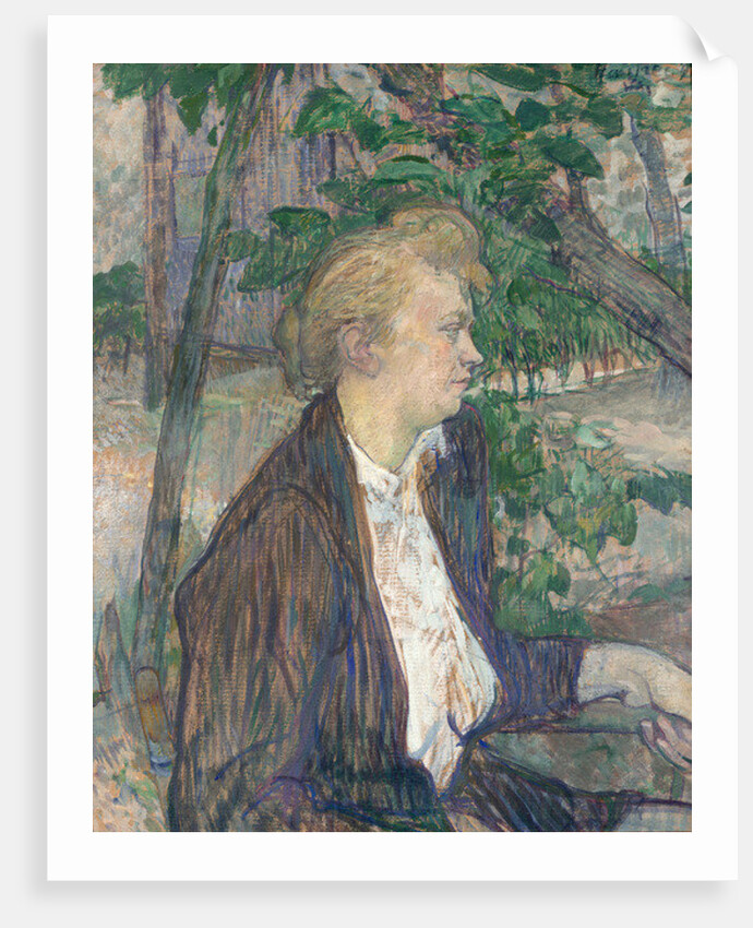 Woman seated in a Garden, 1891 by Henri de Toulouse-Lautrec