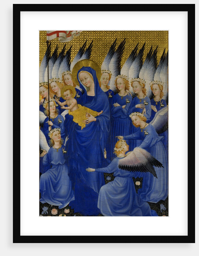 Mary with Child and Angels, right panel of Wilton Diptych, c.1395-9 by Anonymous Anonymous