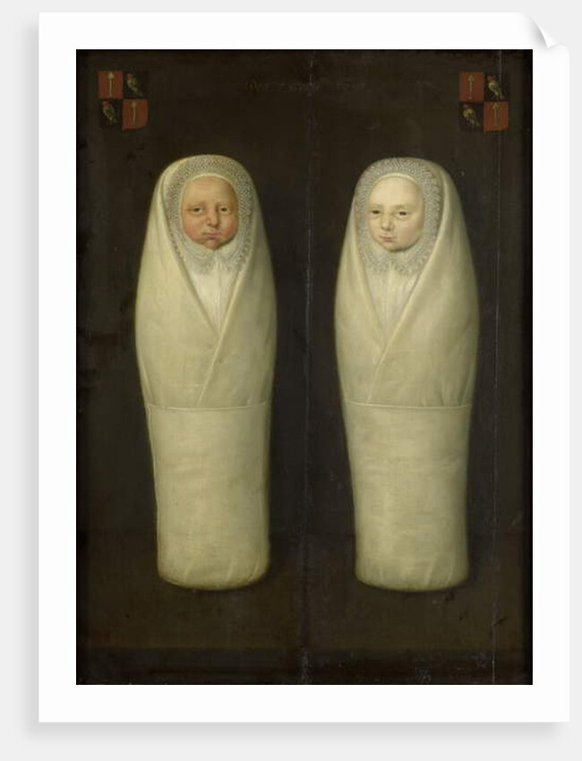 Portrait of Swaddled Twins: The Early-Deceased Children of Jacob de Graeff and Aeltge Boelens, c.1617 by Dutch School