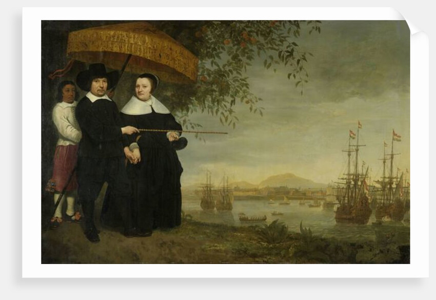 A senior merchant of the Dutch East India Company Jacob Mathieusen and his wife by Aelbert Cuyp
