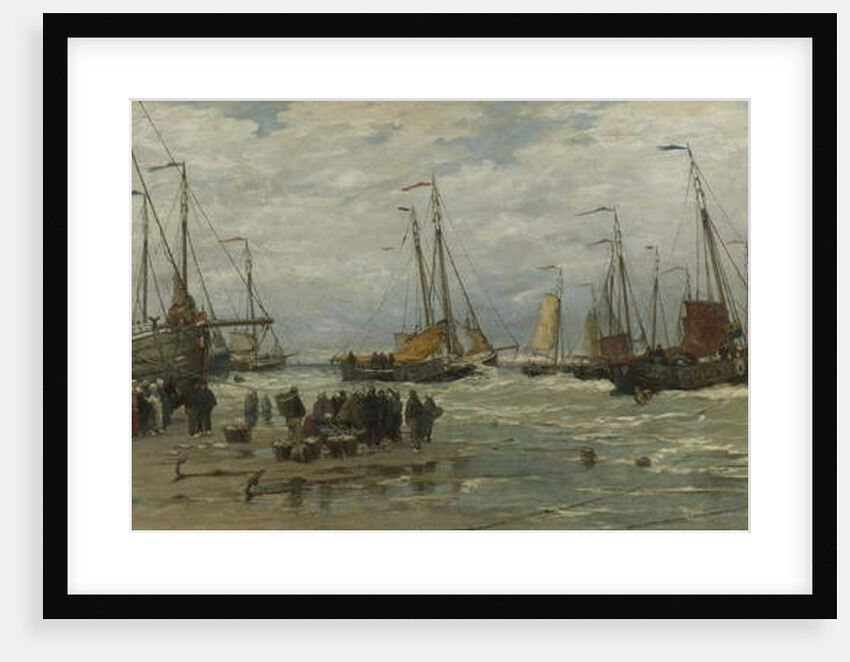 Fishing Pinks in Breaking Waves, c.1875-85 by Hendrik William Mesdag