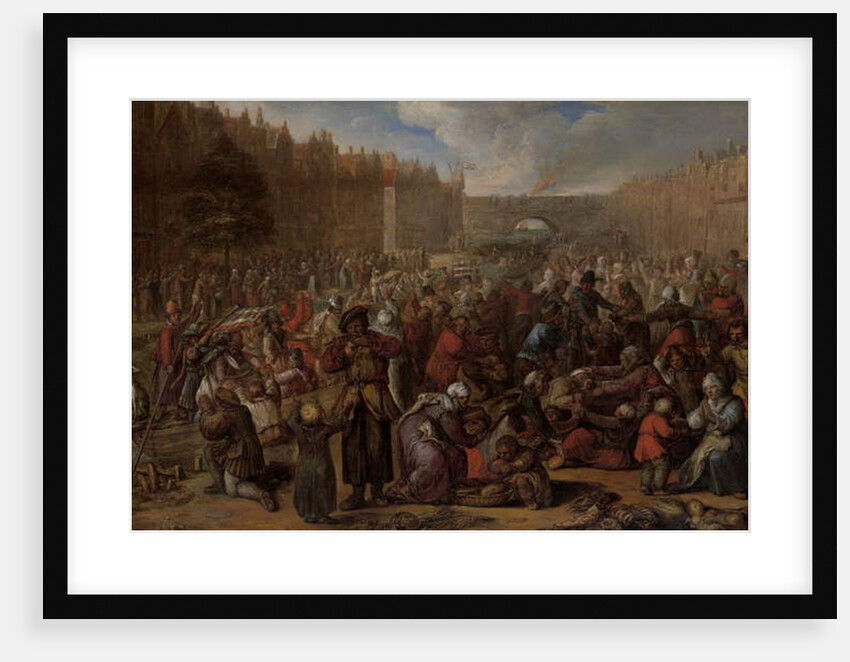 Distribution of Herring and White Bread at the Relief of Leiden, 3 October 1574, c.1600 by Otto van Veen