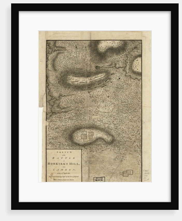 Sketch of the Battle of Hobkirks Hill, near Camden, on the 25th April, 1781 by Charles Vallancey