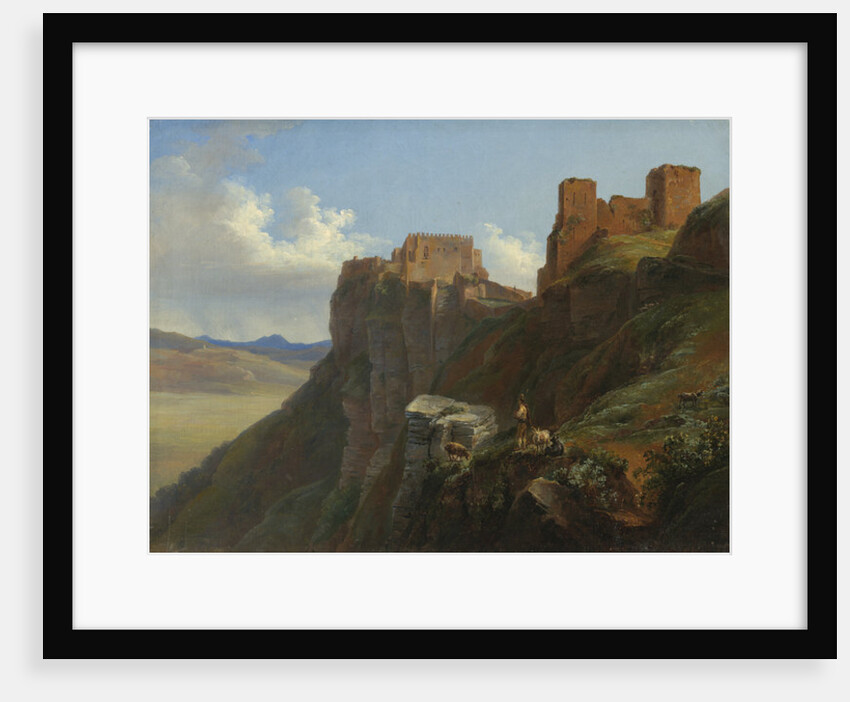 View of the Castello di San Giuliano, near Trapani, Sicily, c.1824-6 by Louise Josephine Sarazin de Belmont