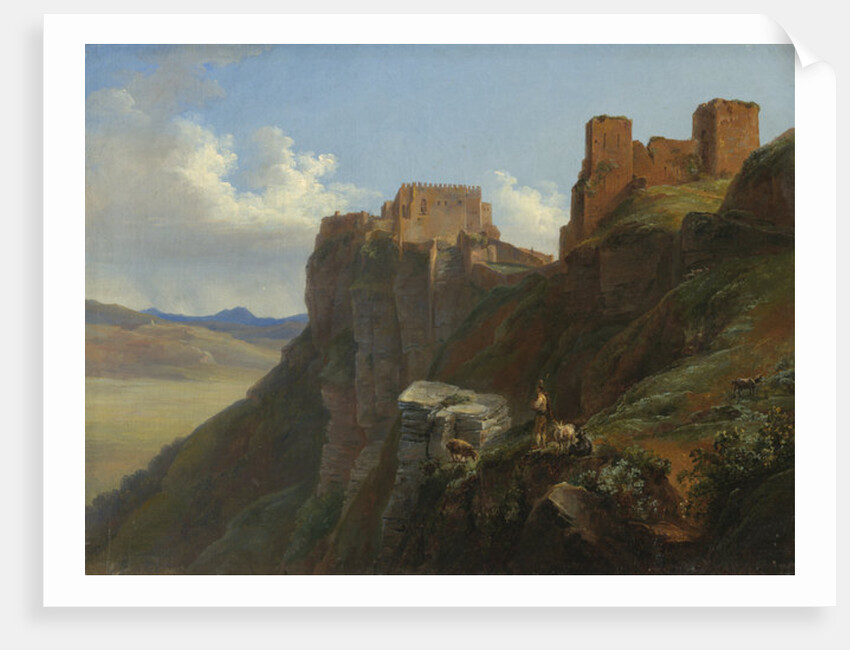 View of the Castello di San Giuliano, near Trapani, Sicily, c.1824-6 by Louise Josephine Sarazin de Belmont