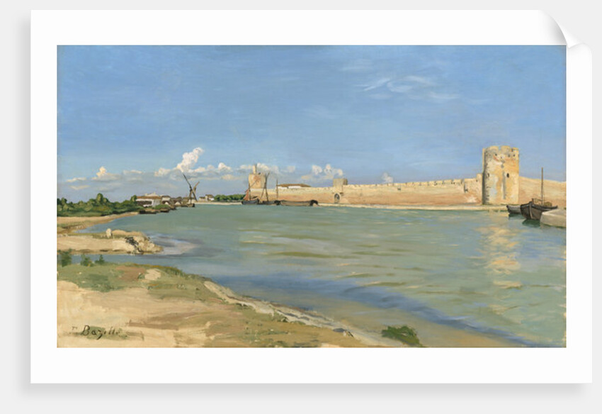 The Ramparts at Aigues-Mortes, 1867 by Jean Frederic Bazille