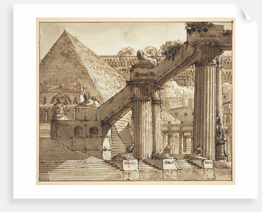 Egyptian Stage Design, 1800-10 by Pietro Gonzaga