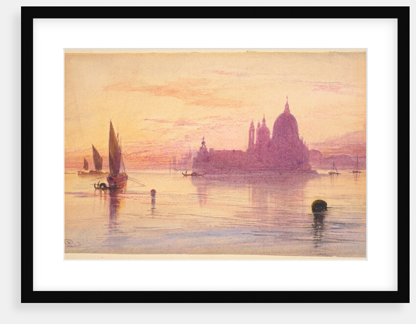 Santa Maria della Salute, Venice, at Sunset, 1865-84 by Edward Lear
