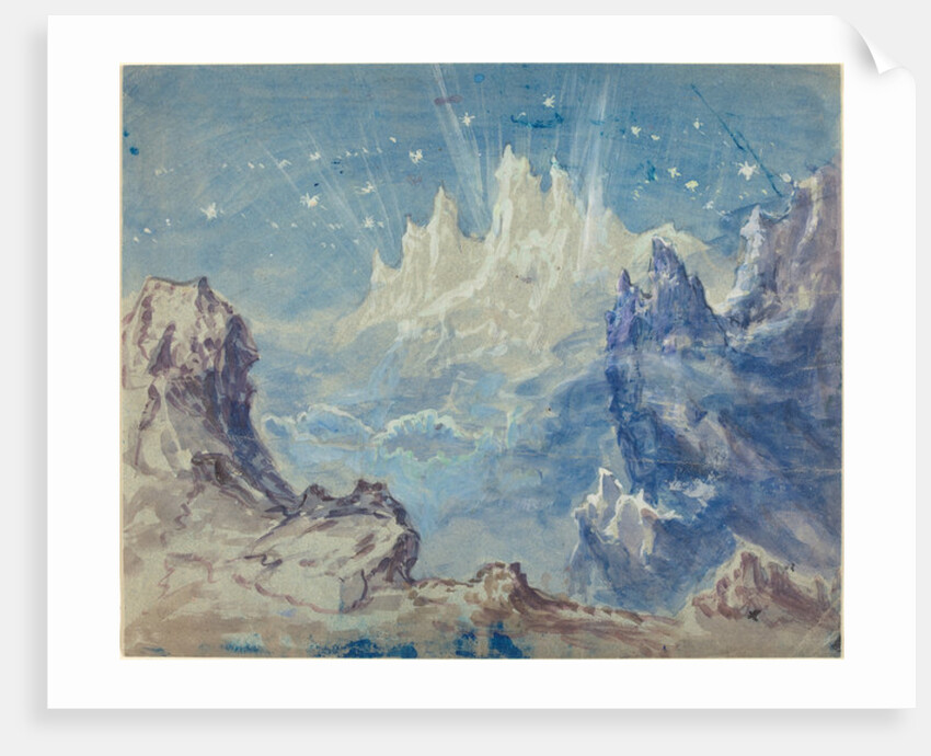 Fantastic Mountainous Landscape with a Starry Sky by Robert Caney