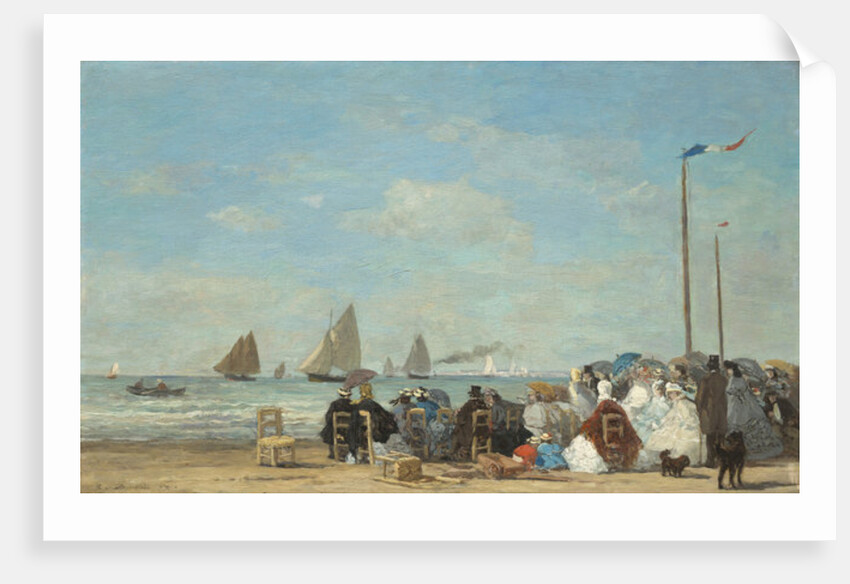 Beach Scene at Trouville, 1863 by Eugene Louis Boudin