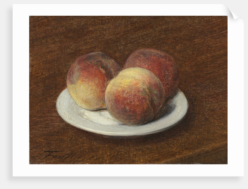 Three Peaches on a Plate, 1868 by Ignace Henri Jean Fantin-Latour