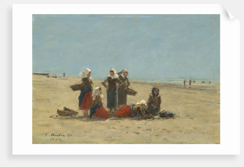 Women on the Beach at Berck, 1881 by Eugene Louis Boudin