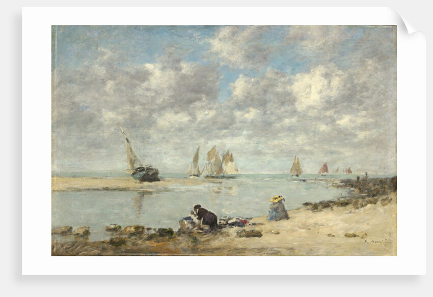 Washerwoman near Trouville, c.1872-6 by Eugene Louis Boudin