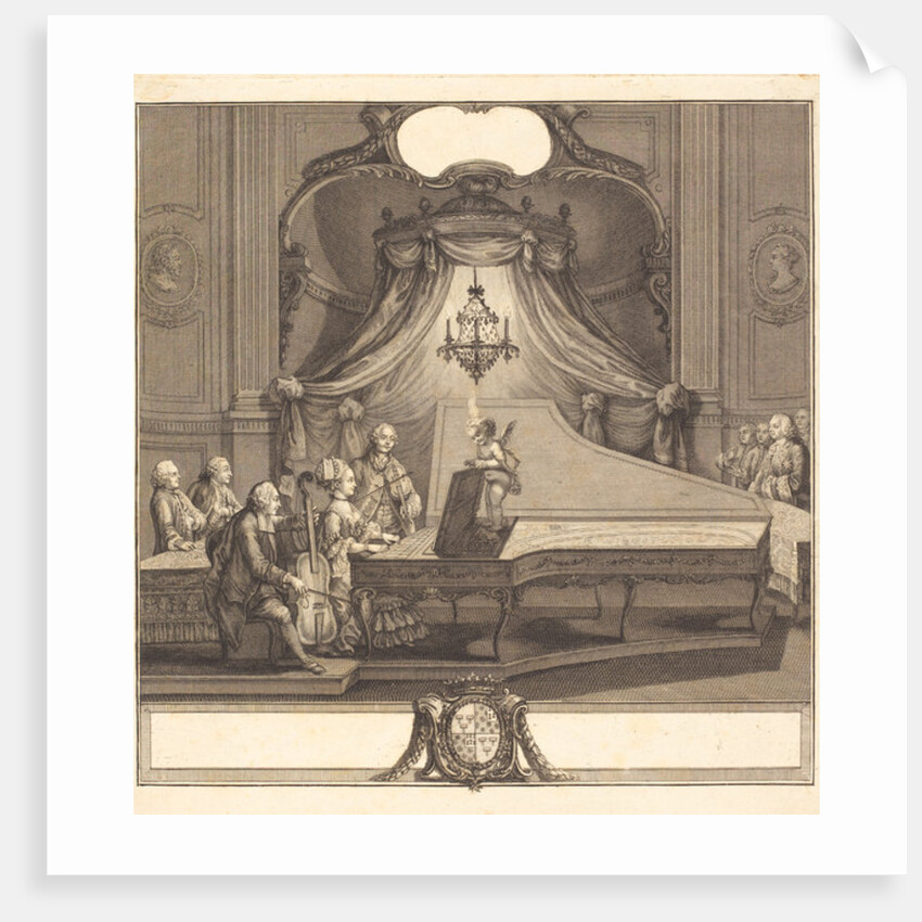 Le concert mecanique, engraving by Joseph de Longueil, 1769 by Charles Joseph Dominique Eisen