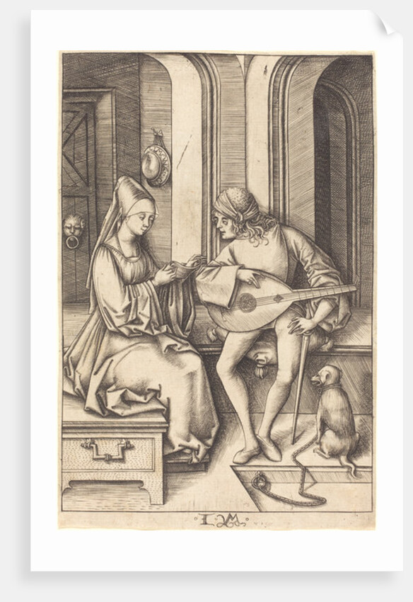 The Lute Player and the Singer, c.1500 by Israhel van the younger Meckenem