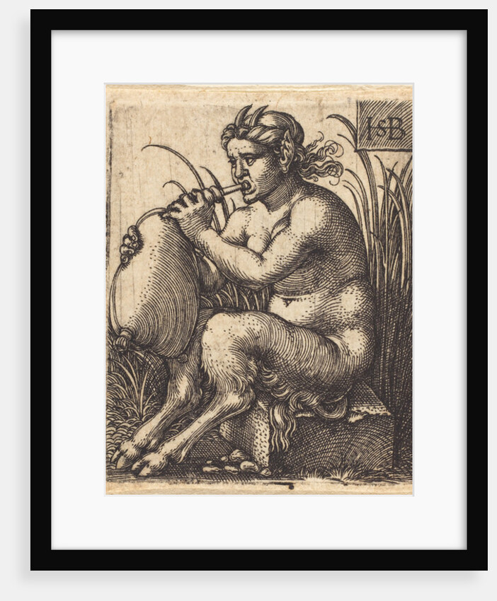 Satyr Woman Playing Bagpipe, c.1525-50 by Hans Sebald Beham