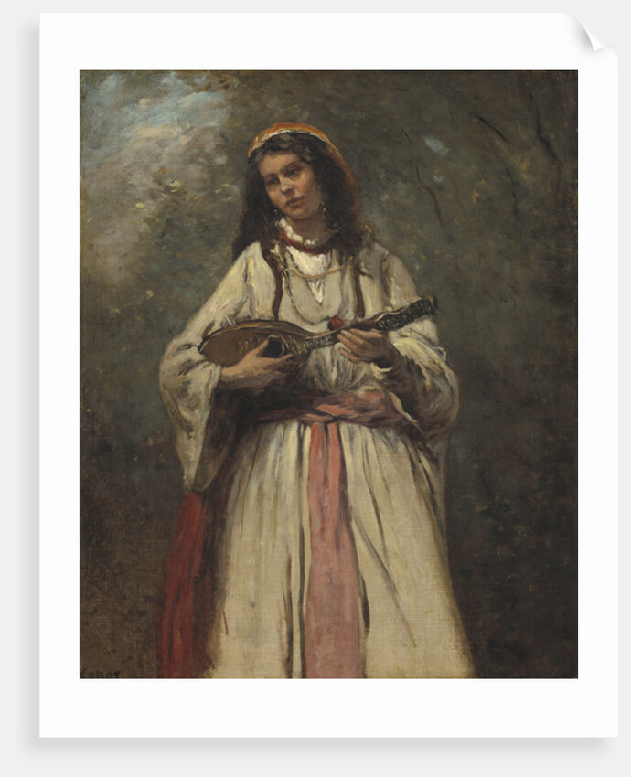 Gypsy Girl With Mandolin, c.1870 by Jean Baptiste Camille Corot
