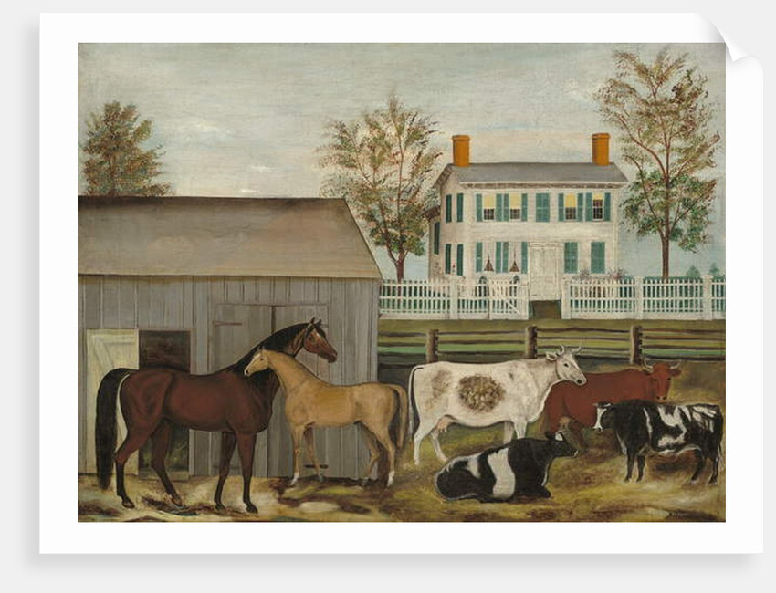 The Barnyard, late 19th century by Amizi Emmons Zeliff