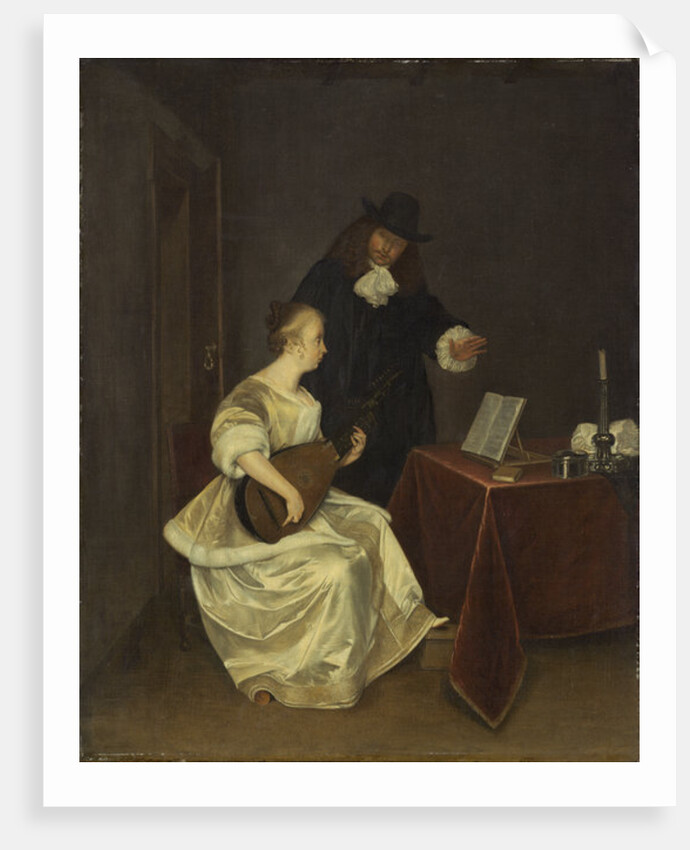 The Music Lesson, c.1670 by Gerard ter Borch or Terborch