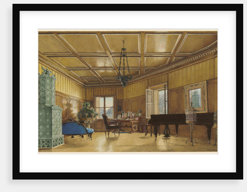 The Music Room of Archduchess Margarete, Princess of Saxony, in Schloss Ambras, 1870-9 by Heinrich von Förster