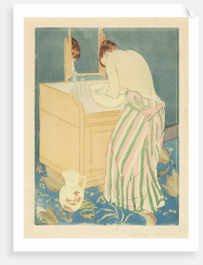 Woman bathing, 1890-1 by Mary Stevenson Cassatt