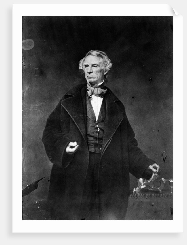 Samuel Morse and his recorder, 1857 by Mathew Brady