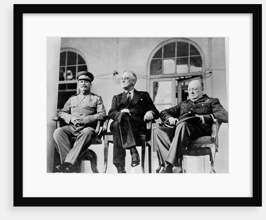 Roosevelt, Stalin, and Churchill at the Teheran conference, 1943 by Anonymous