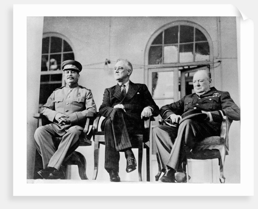 Roosevelt, Stalin, and Churchill at the Teheran conference, 1943 by Anonymous