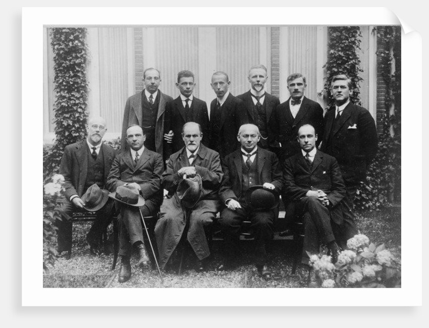 Sigmund Freud with colleagues at a psychoanalytic congress in The Hague, 1920 by Anonymous