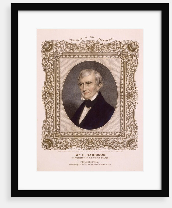 US president William Henry Harrison, 1846 by Albert Newsam