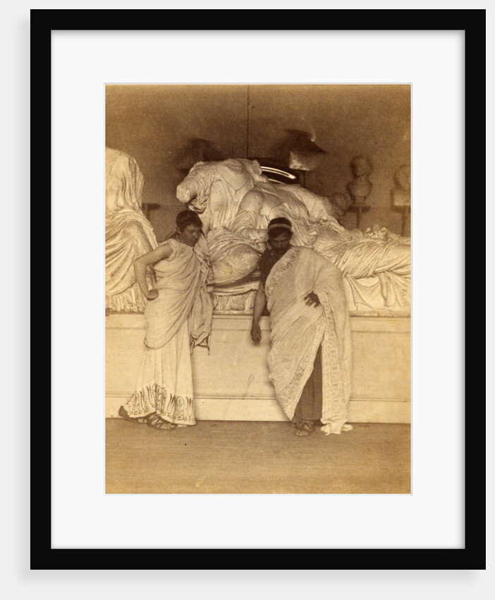 Two male students in Grecian Costume before a plaster cast of the three fates from the Elgin Marbles, c.1882-3 by Thomas Cowperthwait Eakins