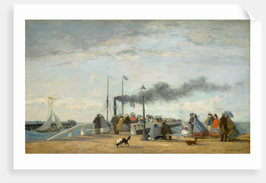 Jetty and Wharf at Trouville, 1863 by Eugene Louis Boudin
