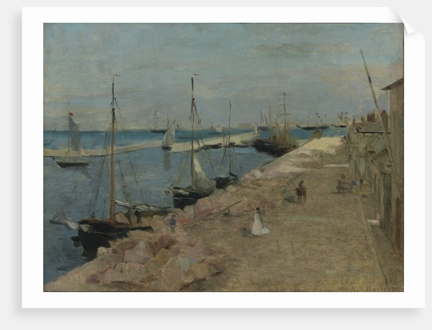 The Harbour at Cherbourg, 1871 by Berthe Morisot