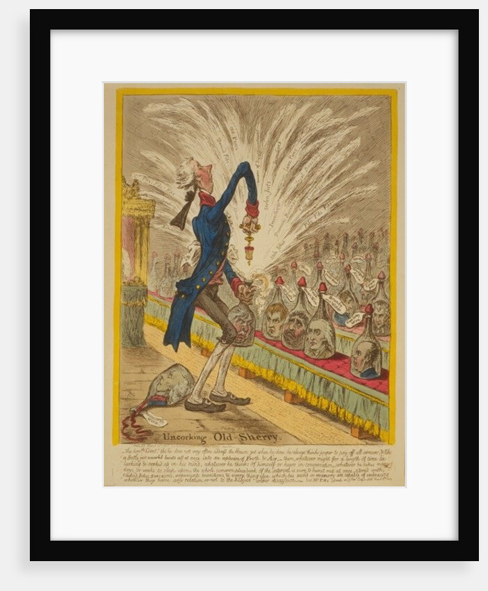 Uncorking Old Sherry, 1805 by James Gillray