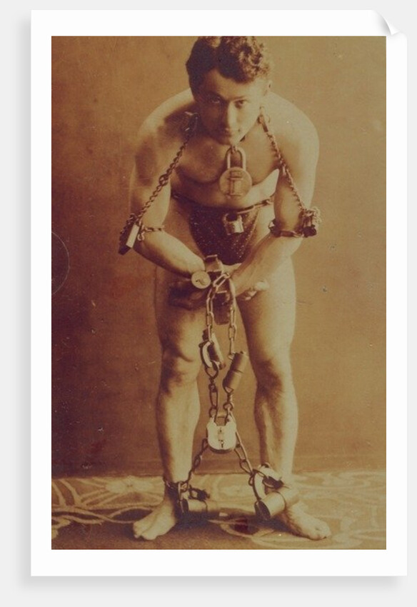 Harry Houdini in chains, c.1899 by American Photographer