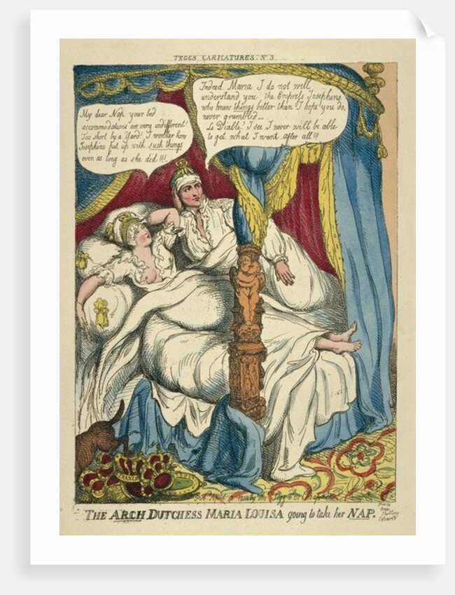 The Archduchess Maria Louisa going to take her NAP, 1810 by Thomas Rowlandson