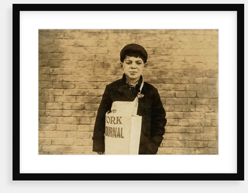 Tony Casale known as 'Bologna' aged 11, selling papers for 4 years, bitten by his father for not selling enough, Hartford, Connecticut, 1909 by Lewis Wickes Hine