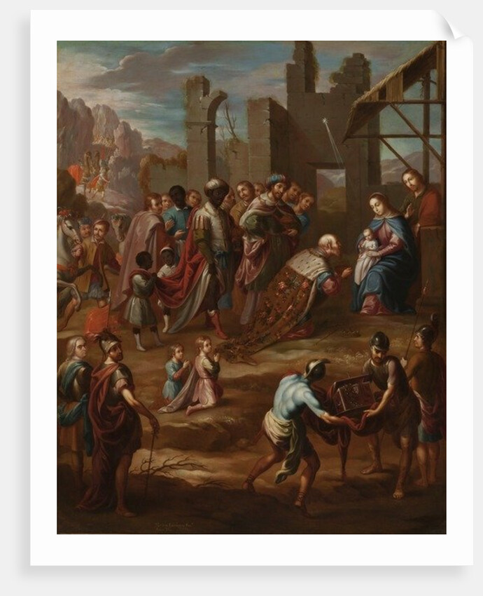 The Adoration of the Kings with Viceroy Pedro de Castro y Figueroa, Duke of La Conquista, 1741 by Nicolas Enriquez