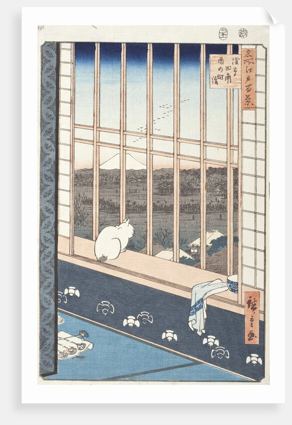 Asakusa Rice Fields and Festival of Torinomachi from the Series One Hundred Famous Views of Edo, 1857 by Ando or Utagawa Hiroshige