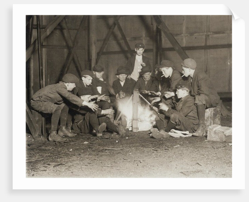 Gang of Newsboys at 10:00 p.m., 1910 by Lewis Wickes Hine