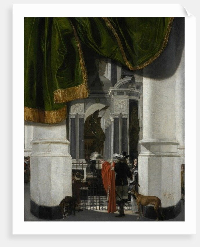 Interior of the Nieuwe Kerk in Delft with the Tomb of William the Silent, 1653 by Emanuel de Witte